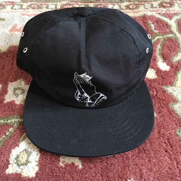 RIP N DIP Black Baseball Cap Praying Hands Cat One Size Unisex - Picture 1 of 4